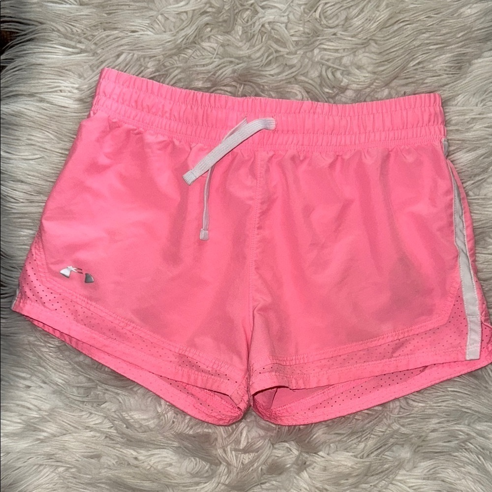 Under Armour Girl's Vibrant Pink Athletic Shorts